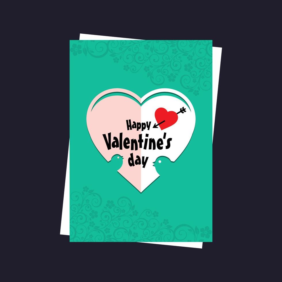 feliz día de san valentín ilustración de amor día de san valentín conjunto tarjeta de felicitación cartel volante diseño de banner vector