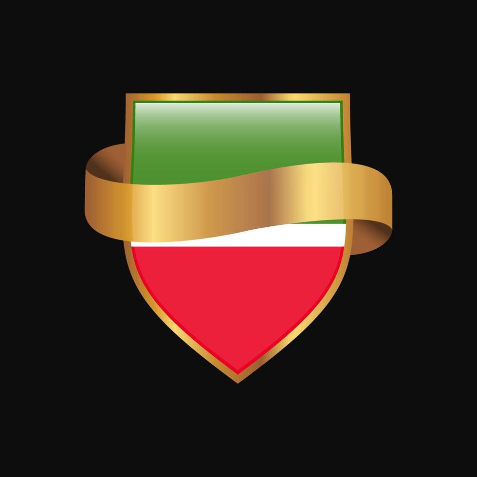 Tatarstan flag Golden badge design vector