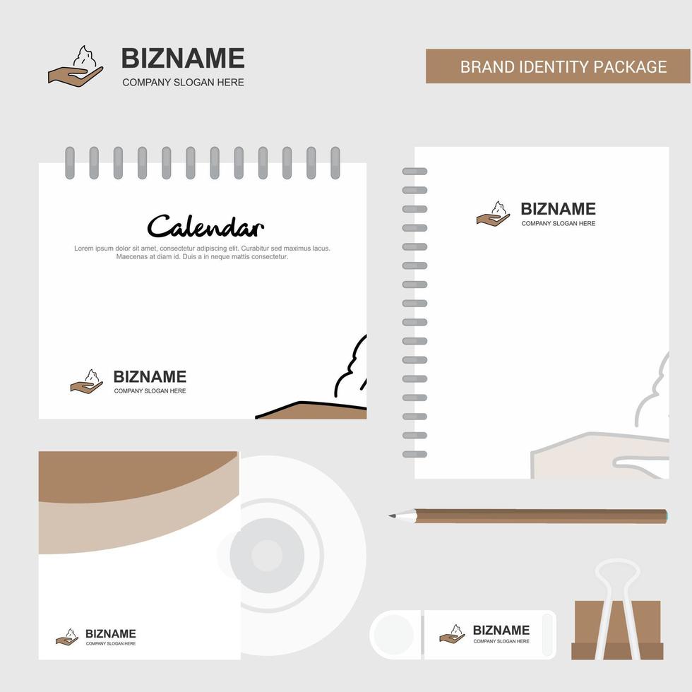 Shaving foam Logo Calendar Template CD Cover Diary and USB Brand Stationary Package Design Vector Template