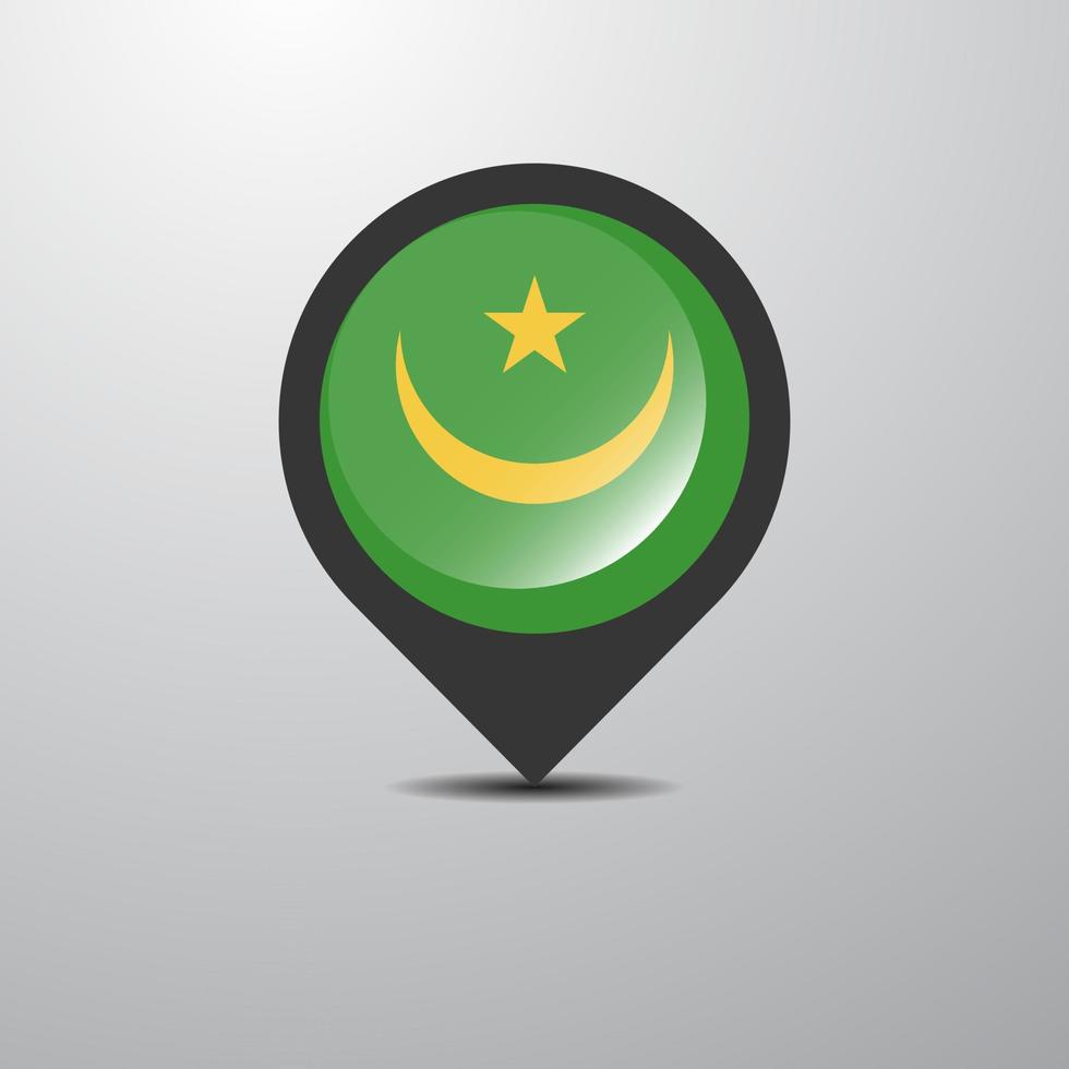 Mauritania Map Pin vector