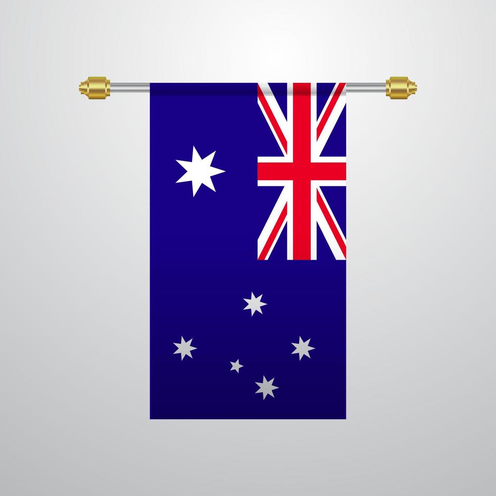 bandera colgante de australia vector