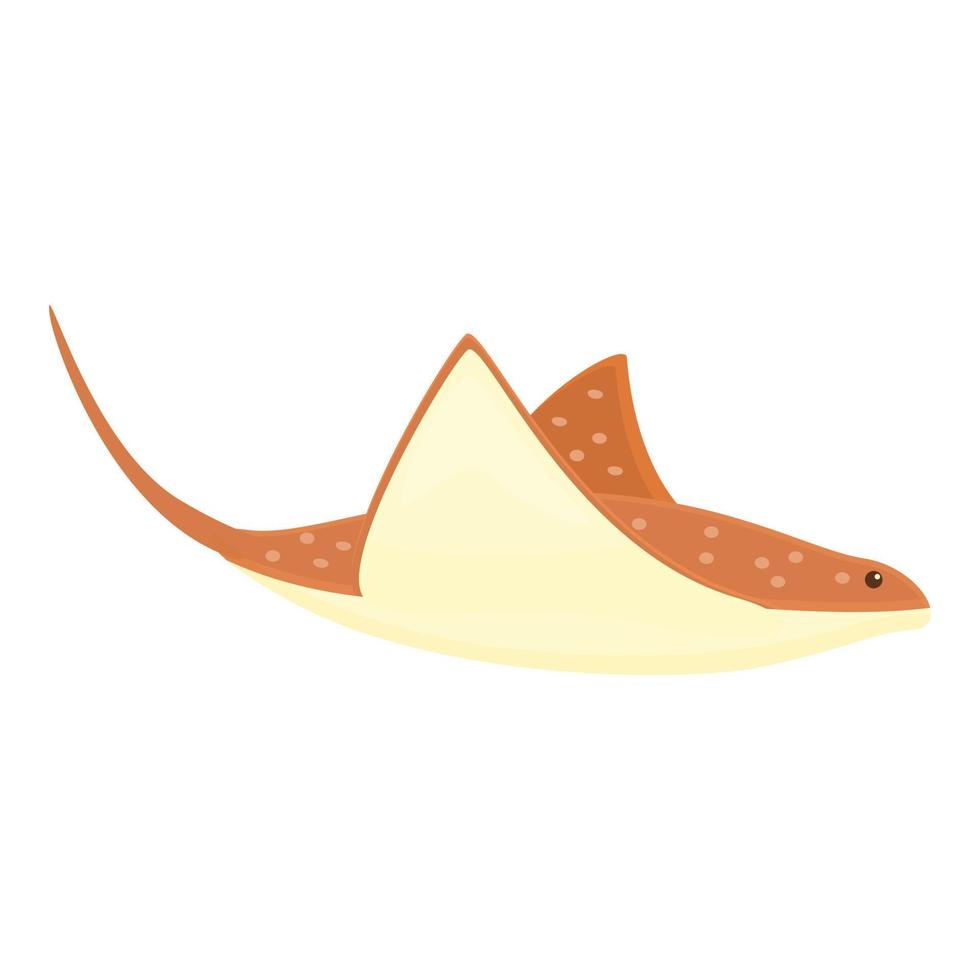 Aquatic stingray icon, cartoon style vector