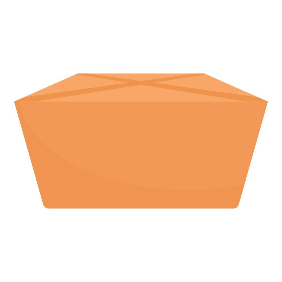 icono de caja de comida, estilo de dibujos animados vector