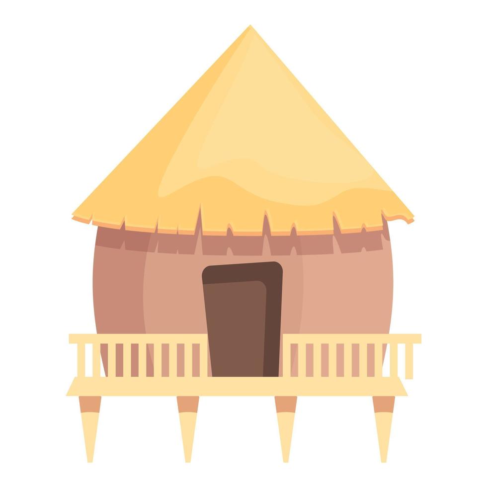 vector de dibujos animados de icono de villa de bungalow. casa del Mar
