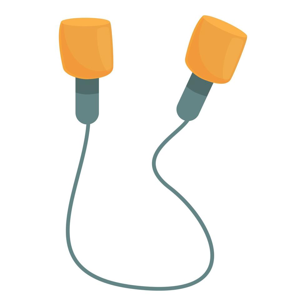 Wire earplugs icon cartoon vector. Ear noise vector