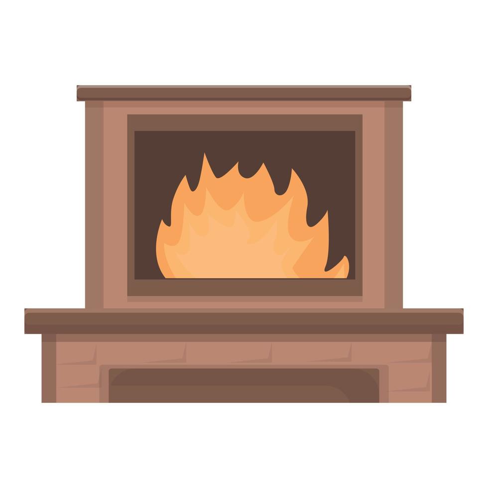 vector de dibujos animados de icono de horno de calor. incendio en restaurante