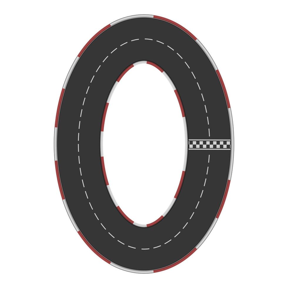 Auto racetrack icon cartoon vector. Car circuit vector