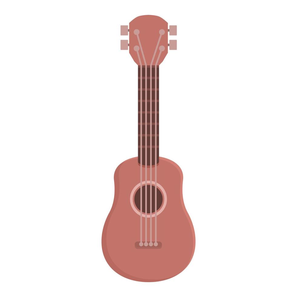 vector de dibujos animados de icono de ukelele acústico. linda guitarra