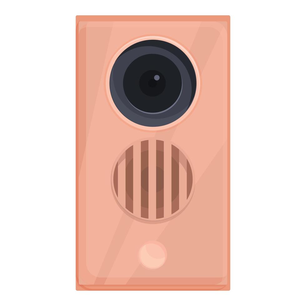 Wall intercom icon cartoon vector. Door system vector