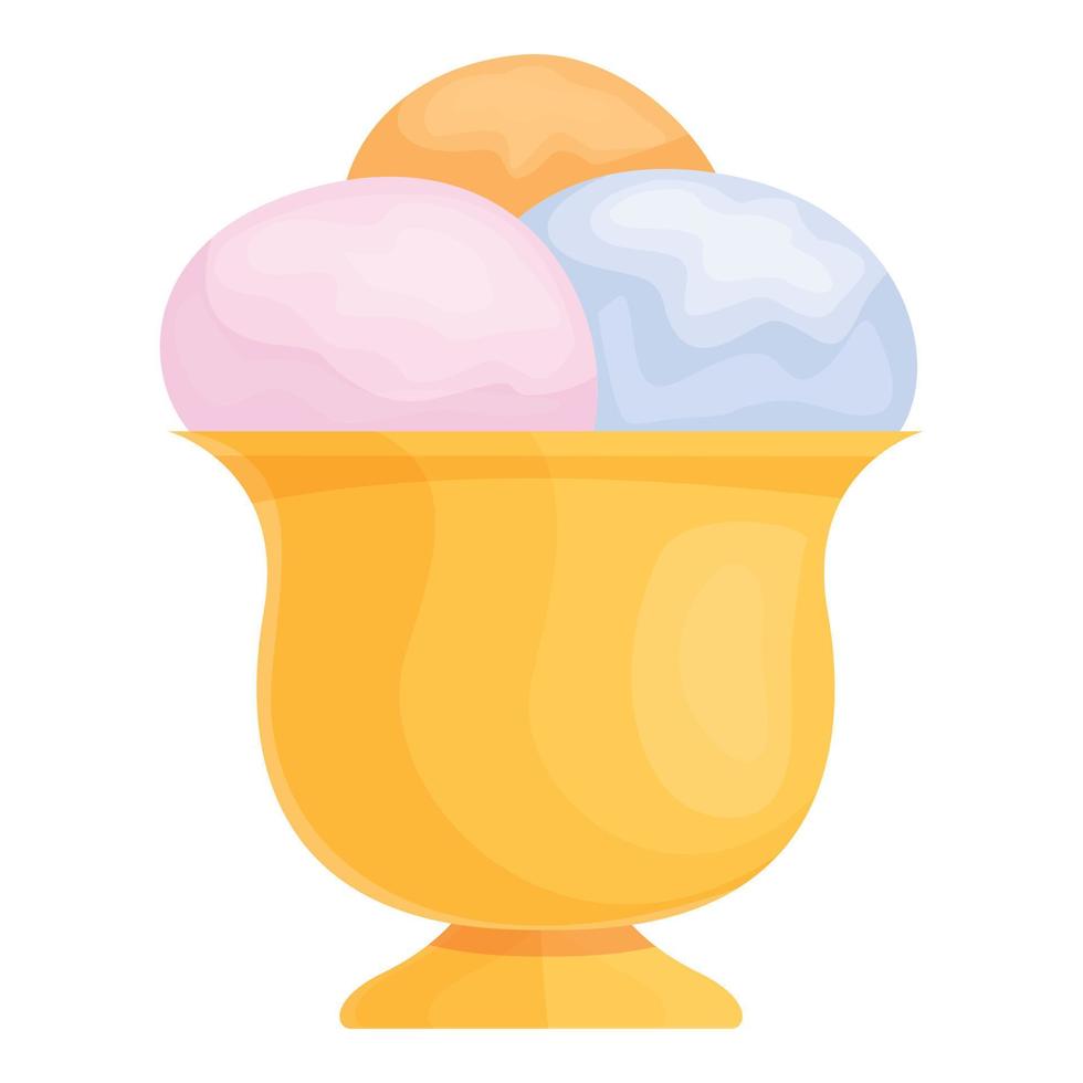Ice cream balls icon cartoon vector. Cheese product vector