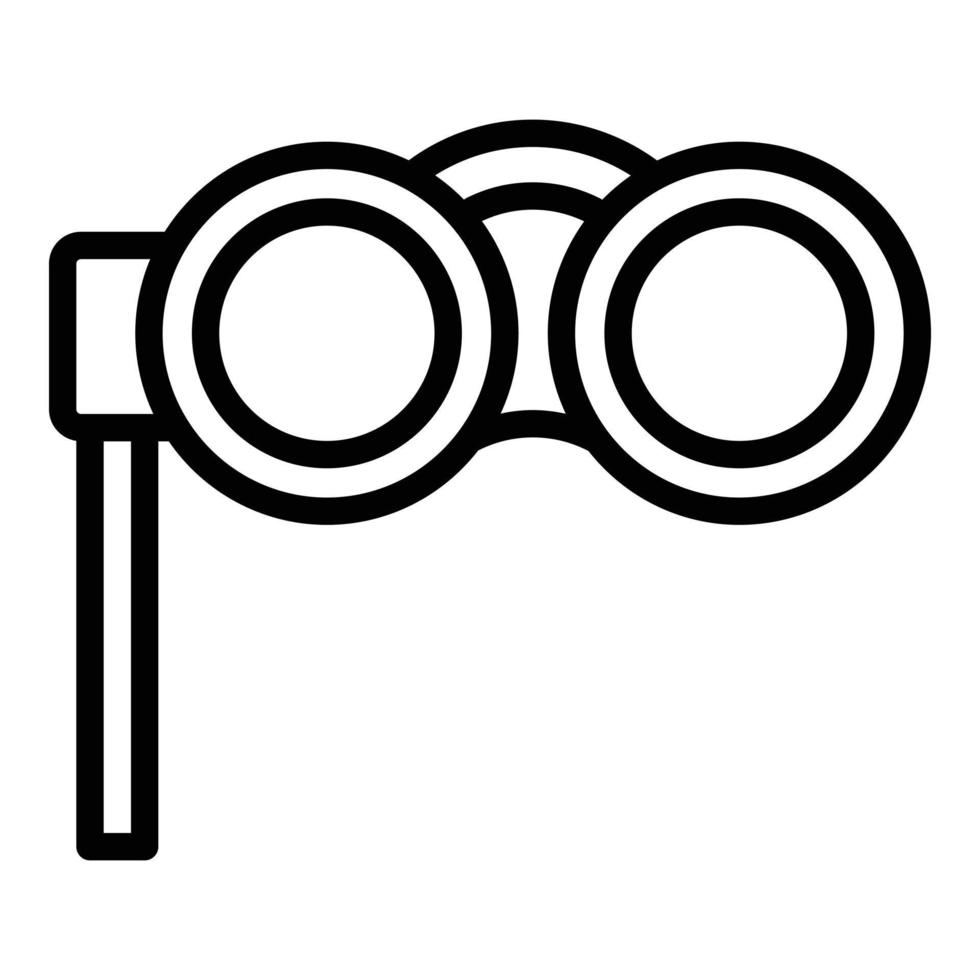 See binoculars icon, outline style vector