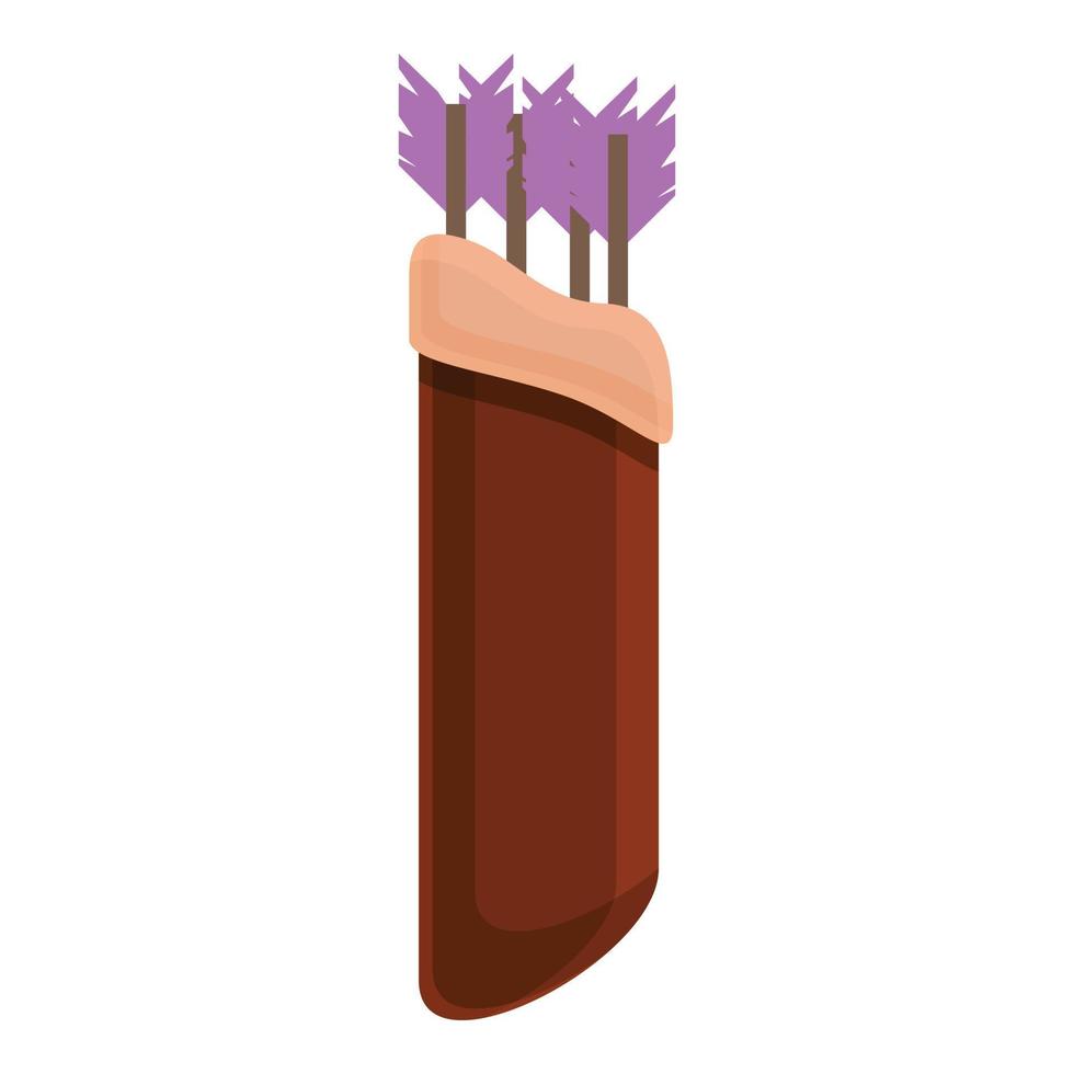 Arrow quiver icon cartoon vector. Bow bag vector