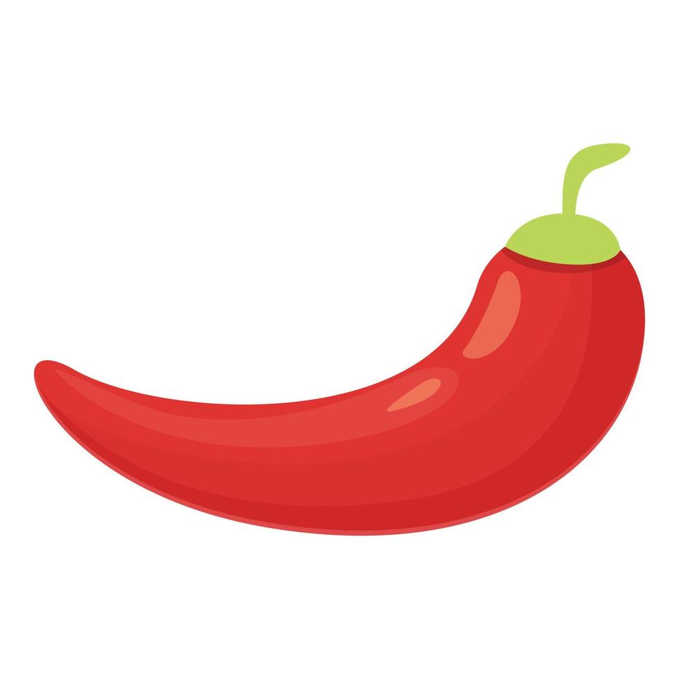 Red pepper icon cartoon vector. Grill bbq vector