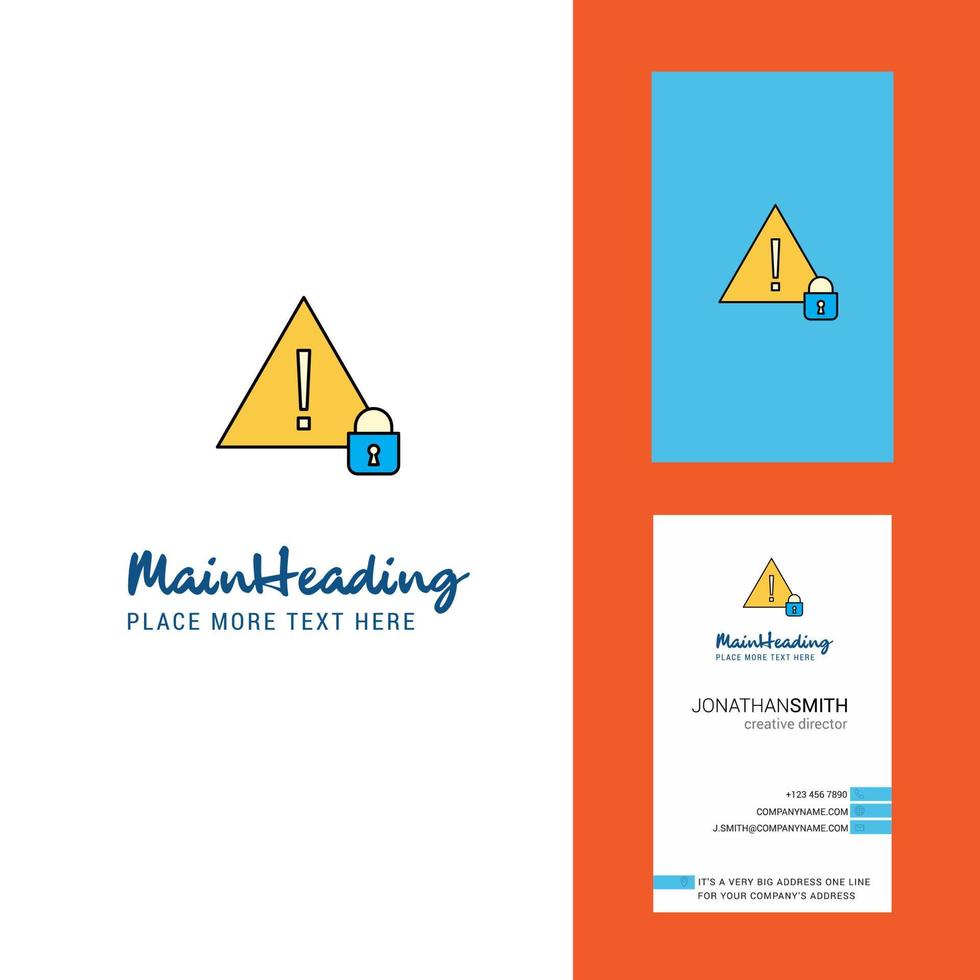 Caution Creative Logo and business card vertical Design Vector