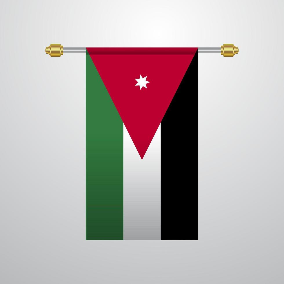 bandera colgante de jordania vector