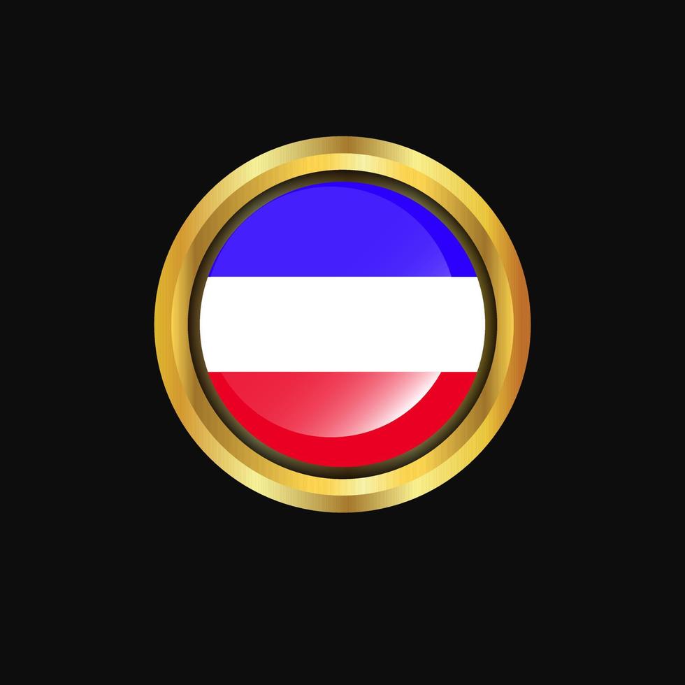 Khakassia flag Golden button vector