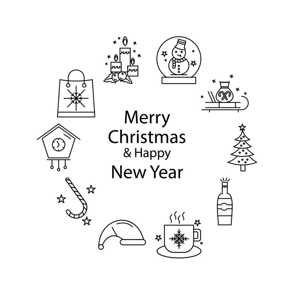 Merry Christmas Beautiful Background Vector illustration