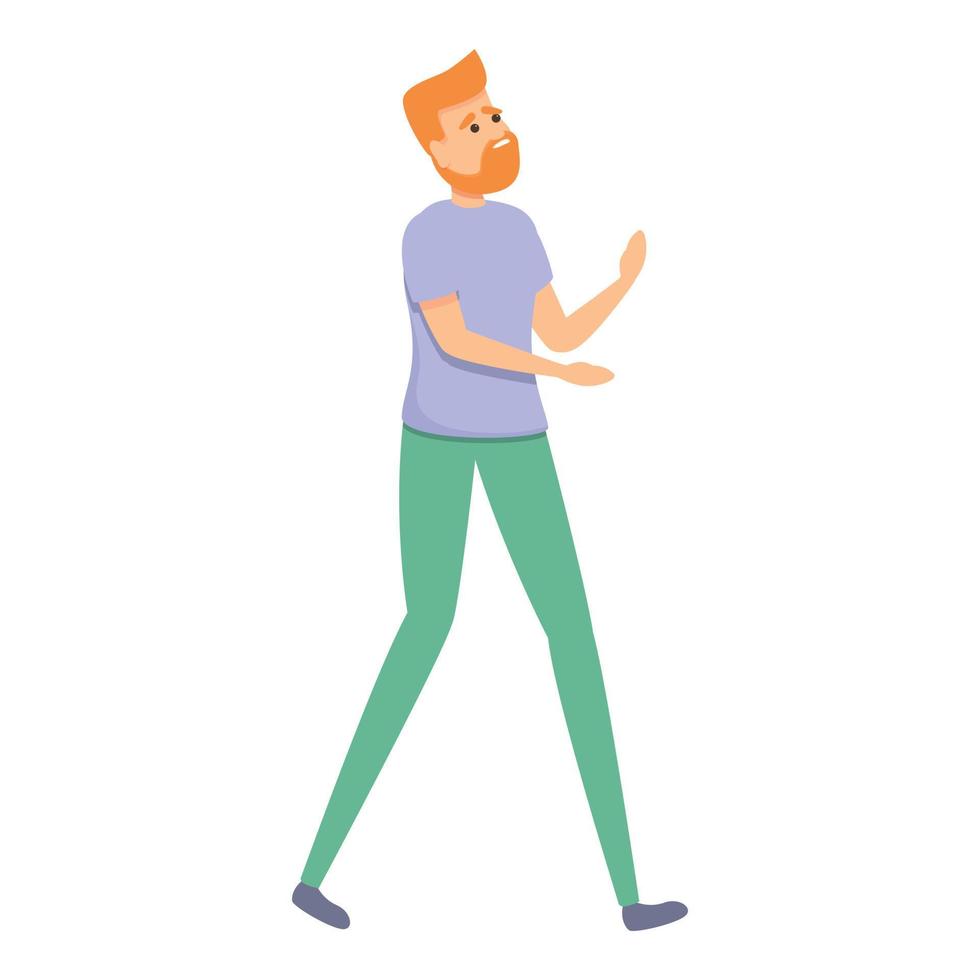 Person brainstorming icon, cartoon style vector