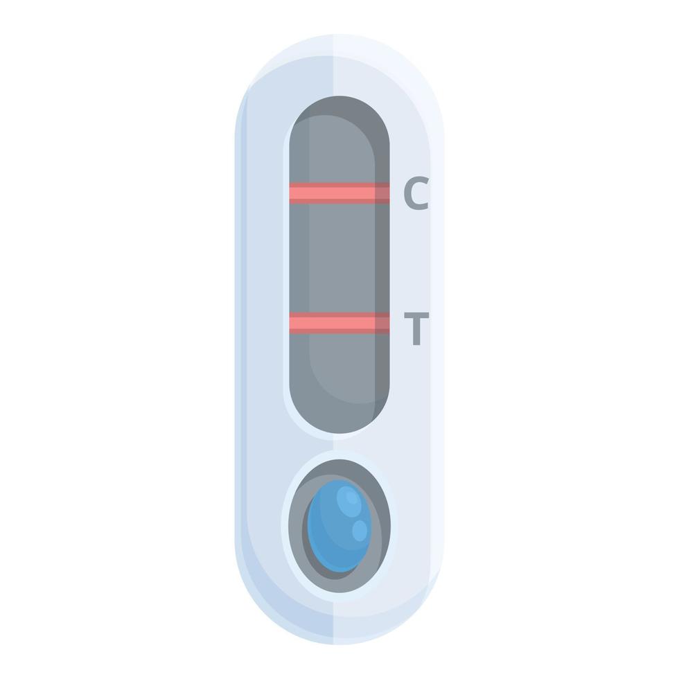 Covid test device icon, cartoon style vector