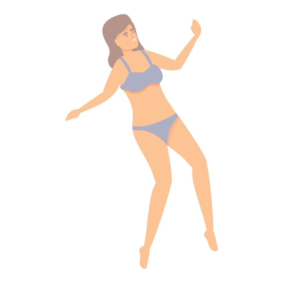 Swimming girl icon cartoon vector. Water swimmer vector