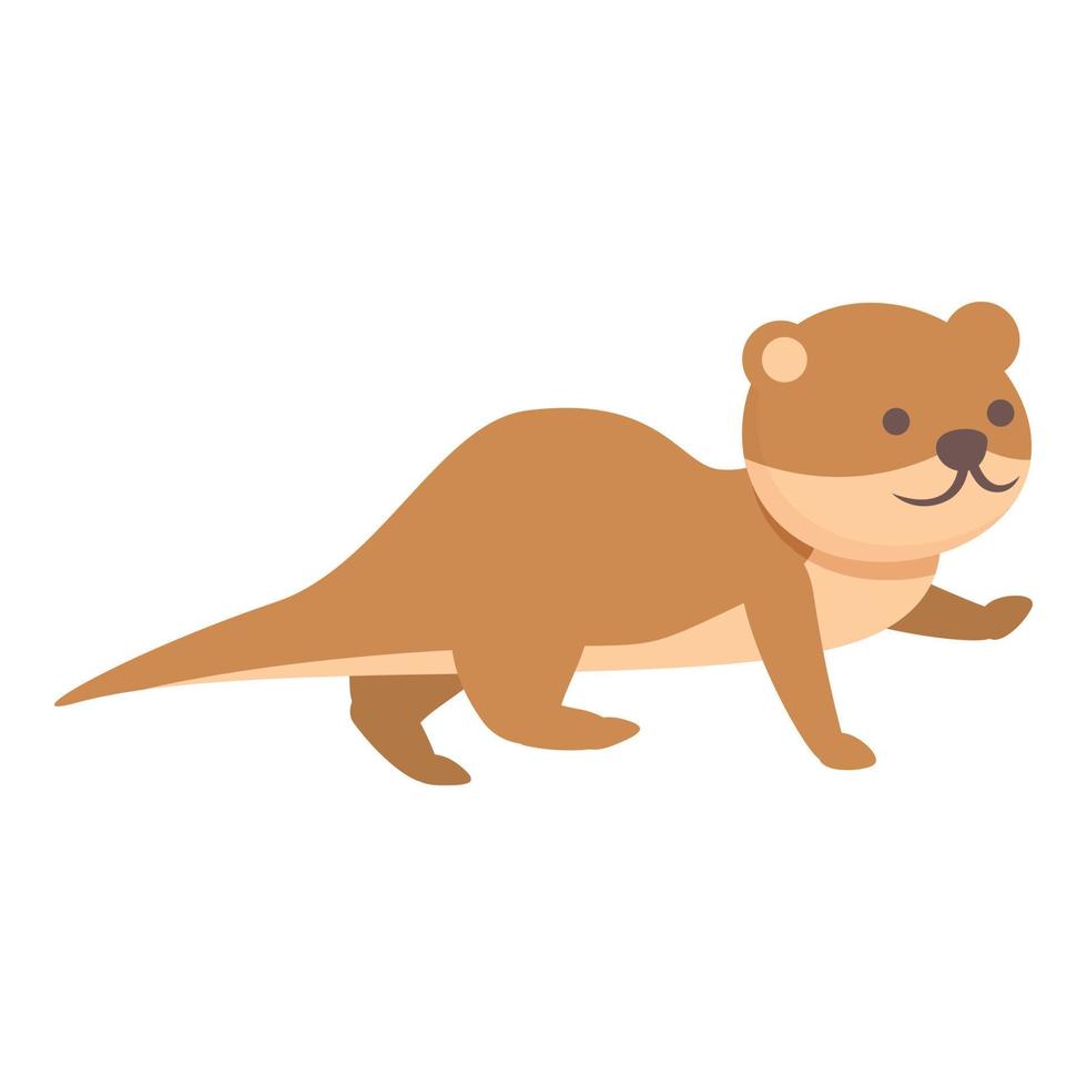 Walking weasel icon cartoon vector. Stoat animal vector