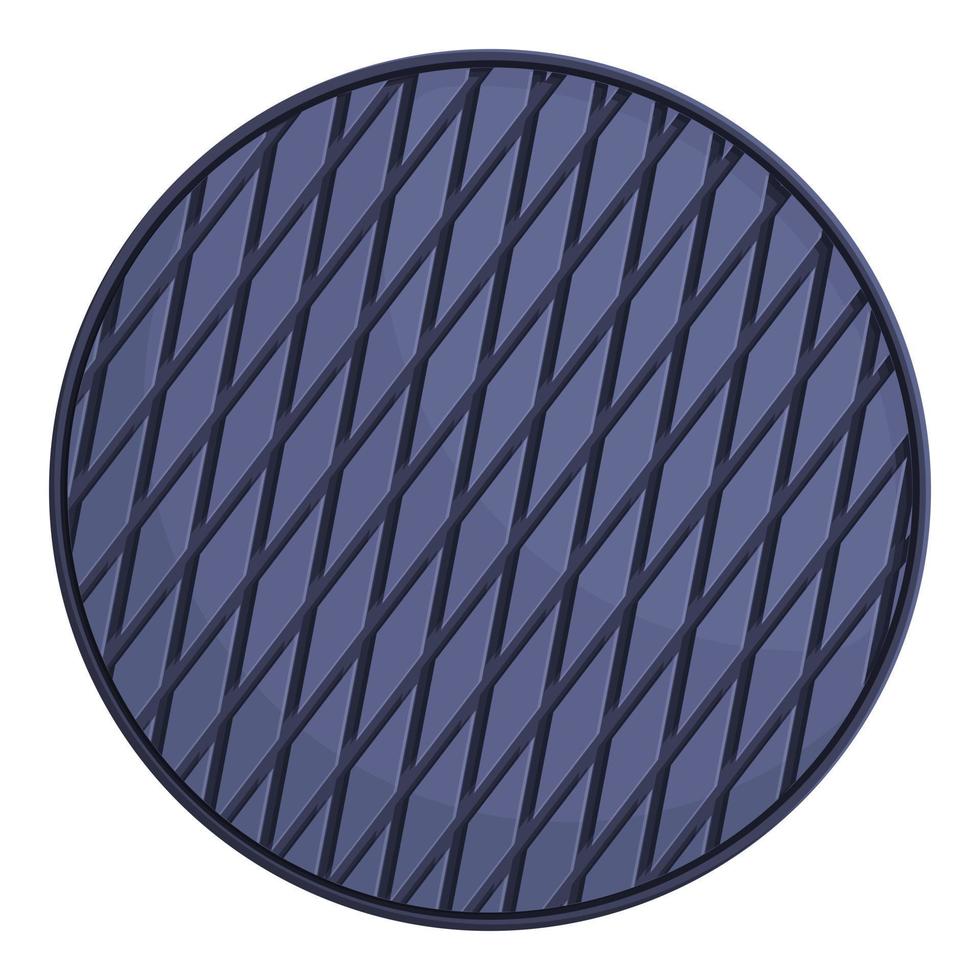 Maintenance manhole icon, cartoon style vector