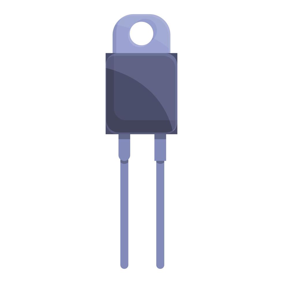 Electrical resistor icon, cartoon style vector