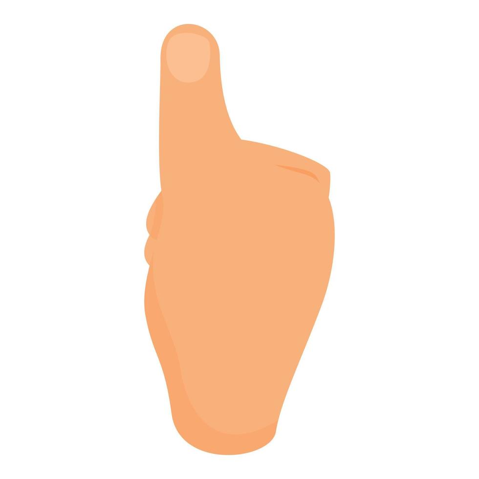 Hand gesture icon, cartoon style vector