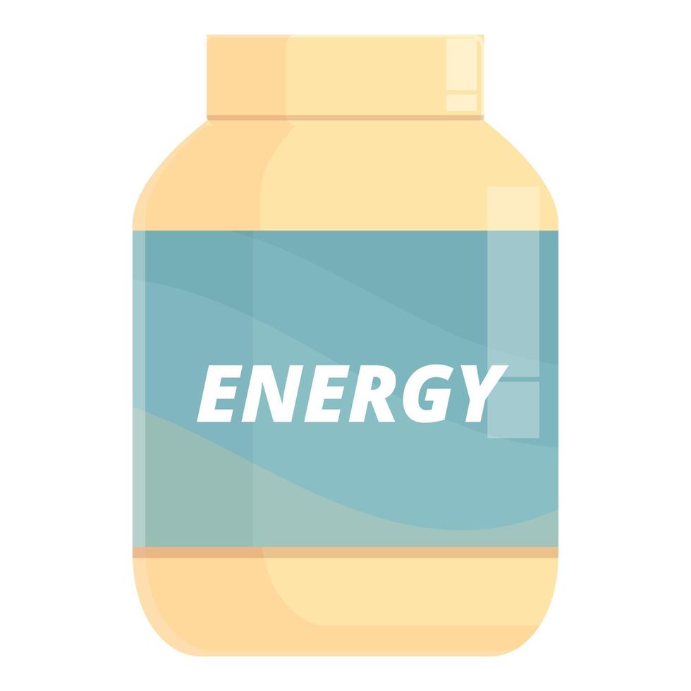 Energy jar protein icon cartoon vector. Food sugar vector