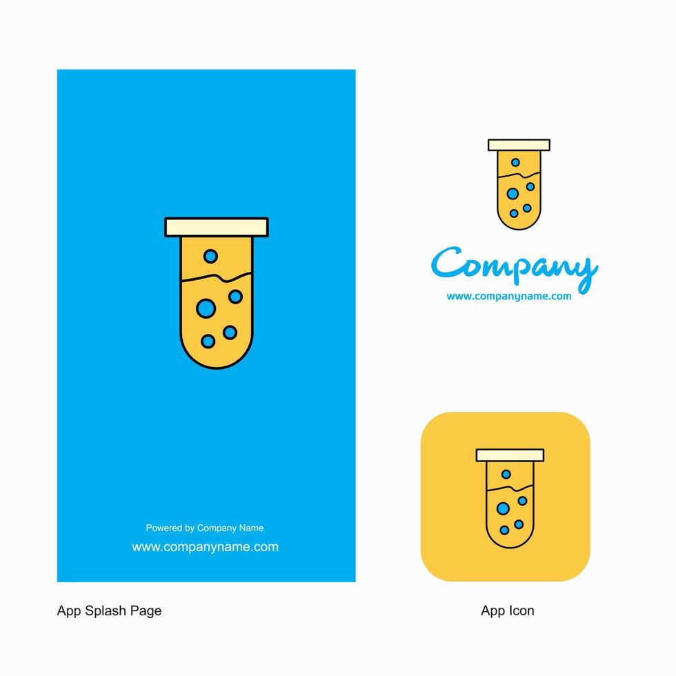 Test tube Company Logo App Icon and Splash Page Design Creative Business App Design Elements vector