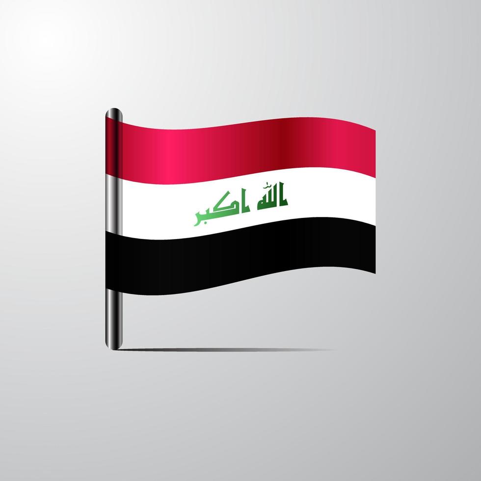 irak ondeando vector de diseño de bandera brillante