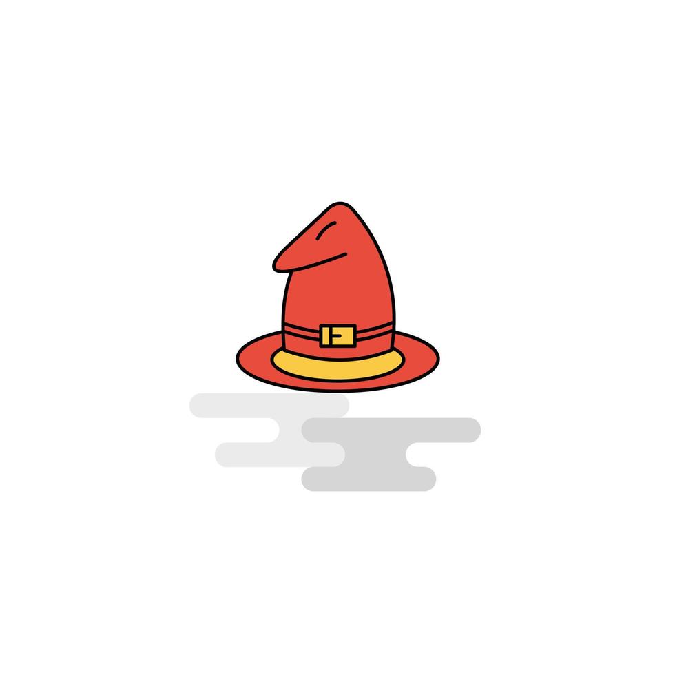 vector de icono de sombrero plano