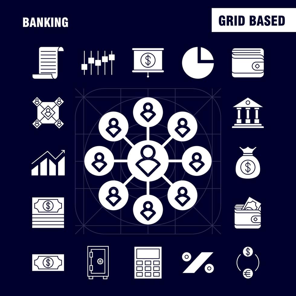 Banking Solid Glyph Icon for Web Print and Mobile UXUI Kit Such as Calc Calculate Calculator Device Operation User Users Group Pictogram Pack Vector