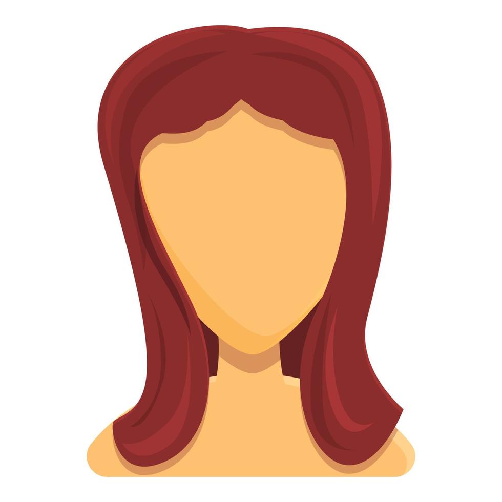 icono de cabello sedoso, estilo de dibujos animados vector