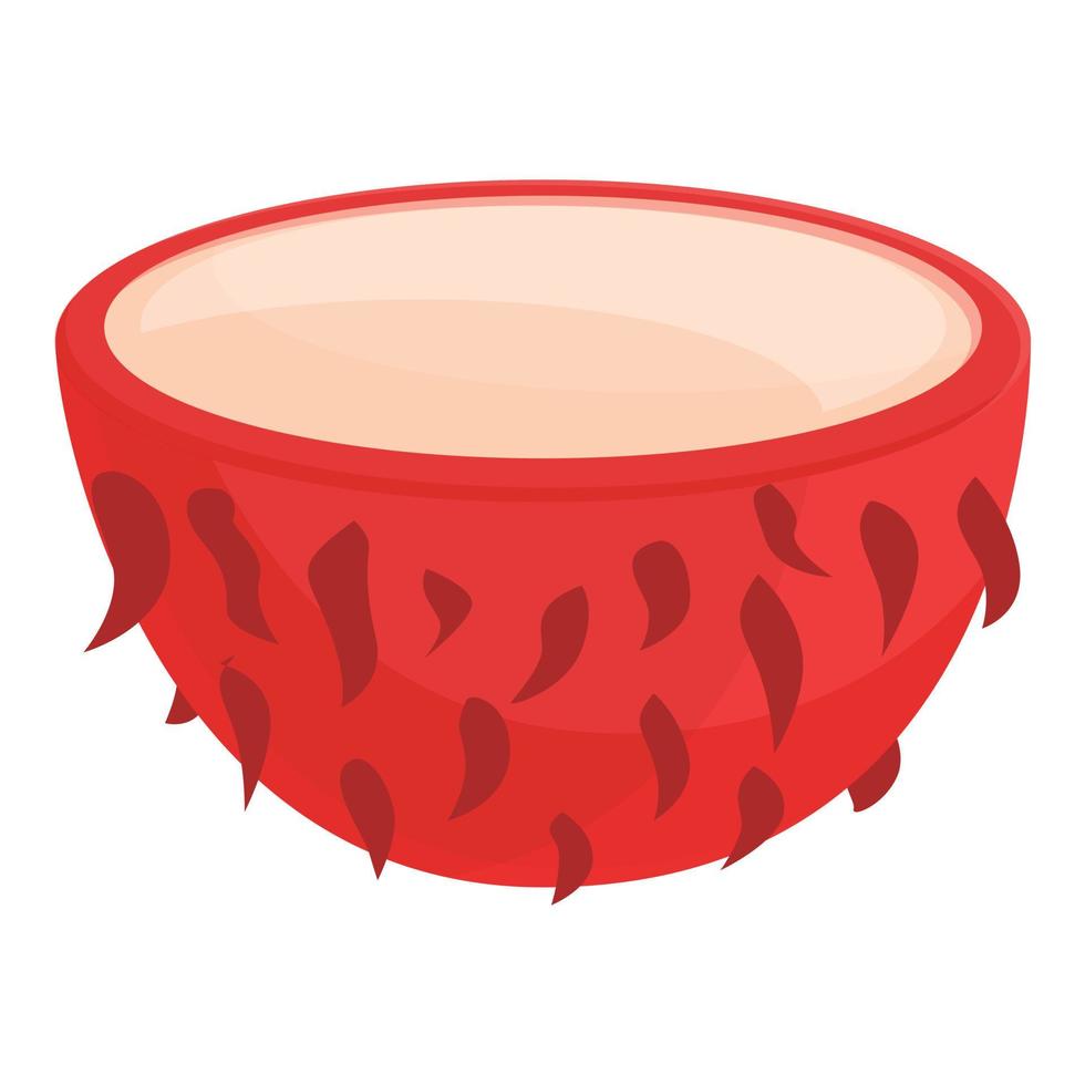 Juice rambutan icon cartoon vector. Tropical fruit vector