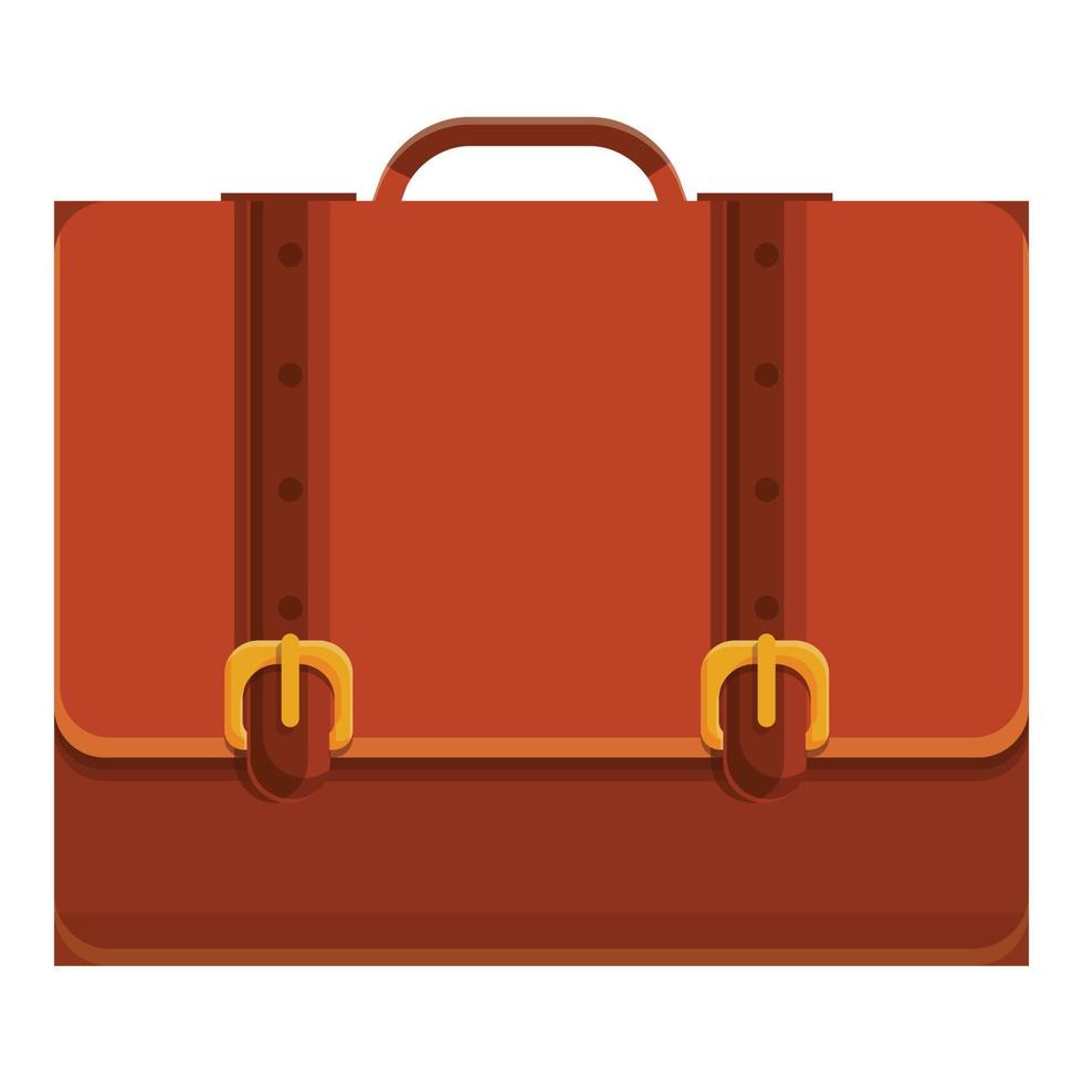 Accessory briefcase icon, cartoon style vector
