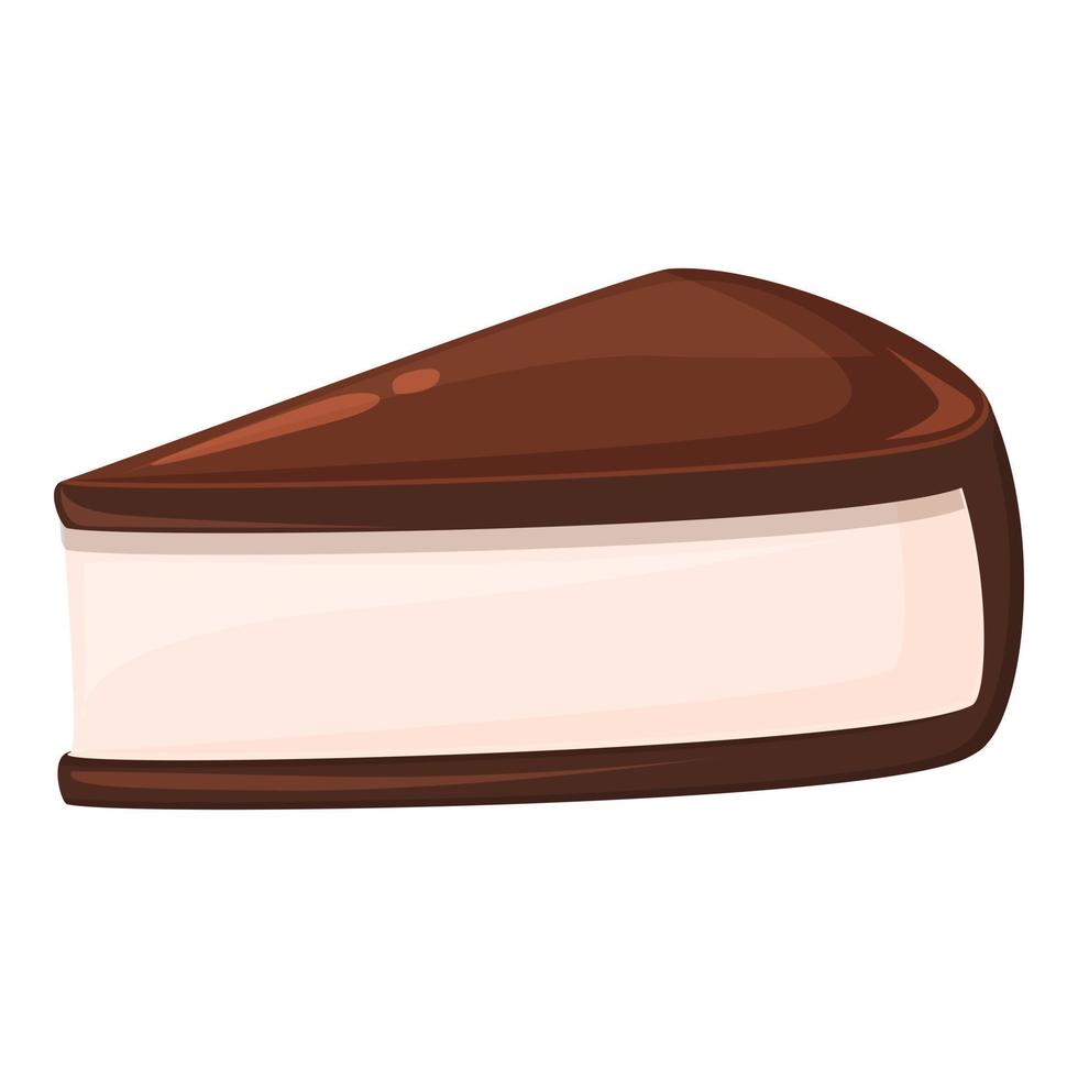 Cheesecake icon cartoon vector. Chocolate candy vector