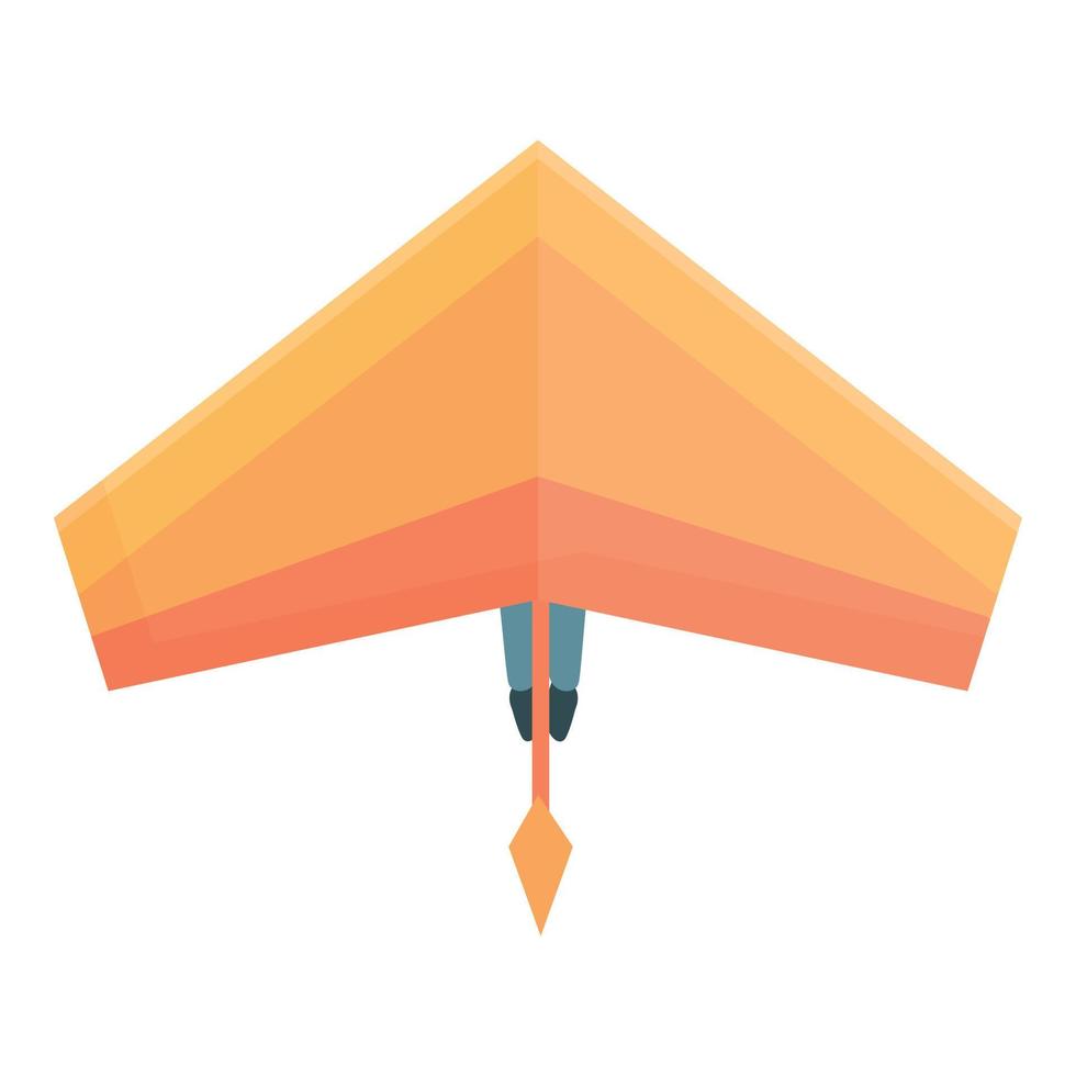 Activity hang glider icon, cartoon style vector