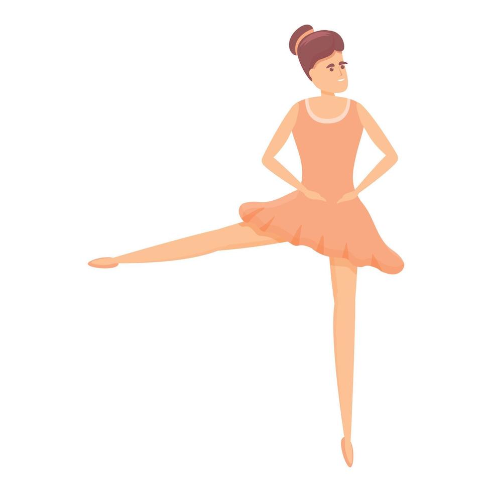 Ballet school icon, cartoon style vector