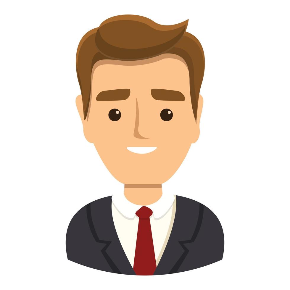 Businessman icon, cartoon style vector