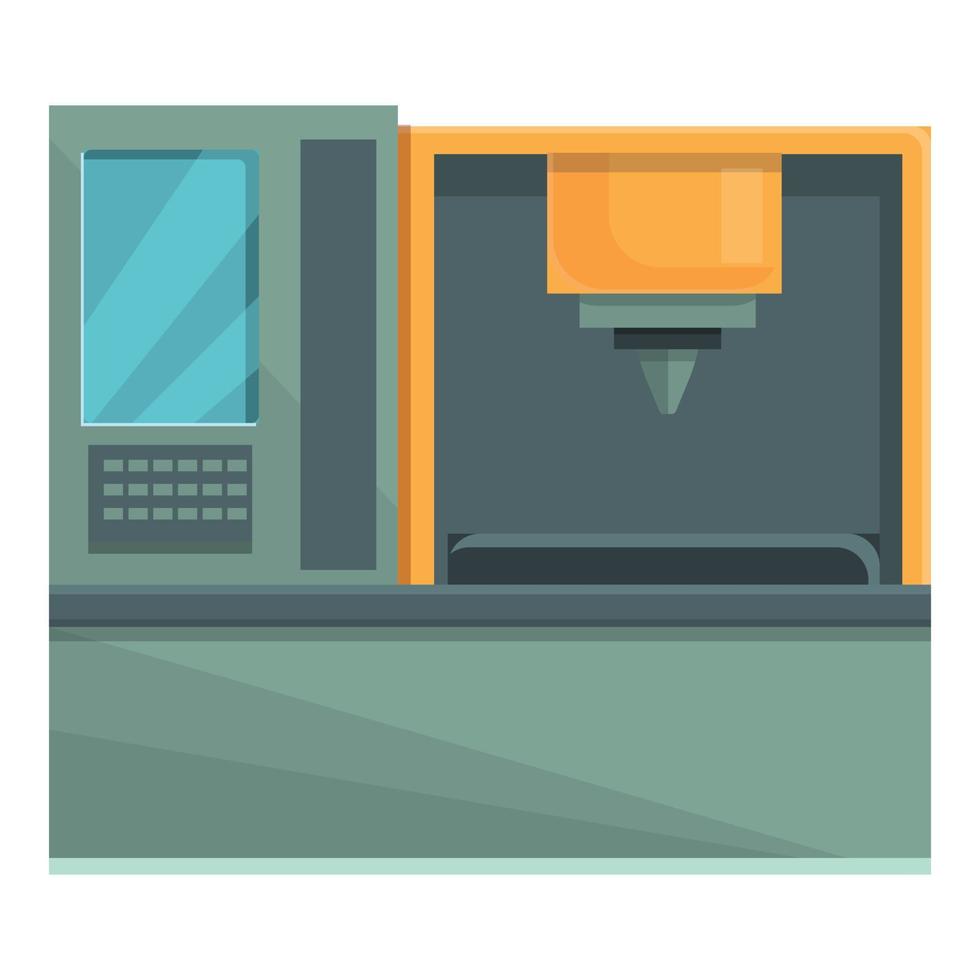 Cnc equipment icon cartoon vector. Machine factory vector