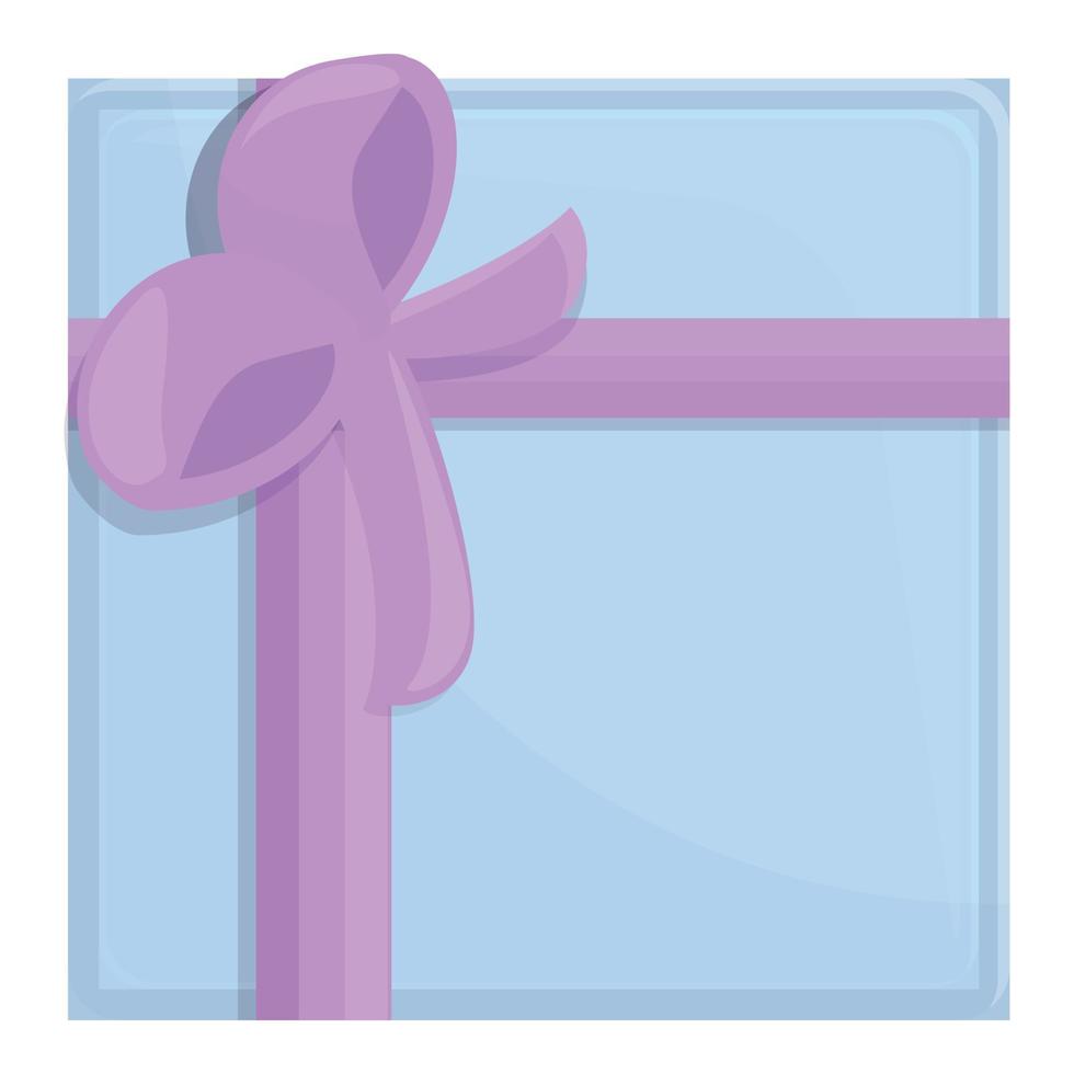 Prize gift box icon cartoon vector. Ribbon package vector