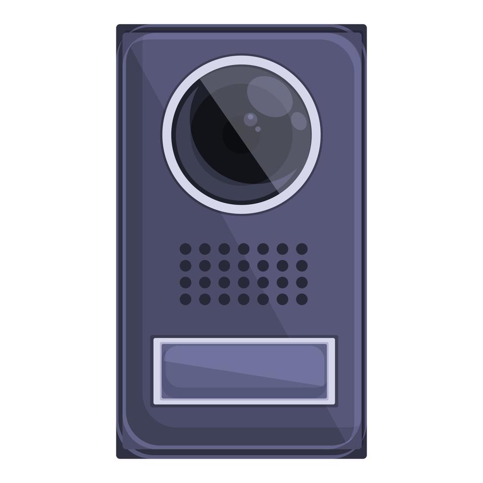 Intercom gate icon cartoon vector. Door system vector