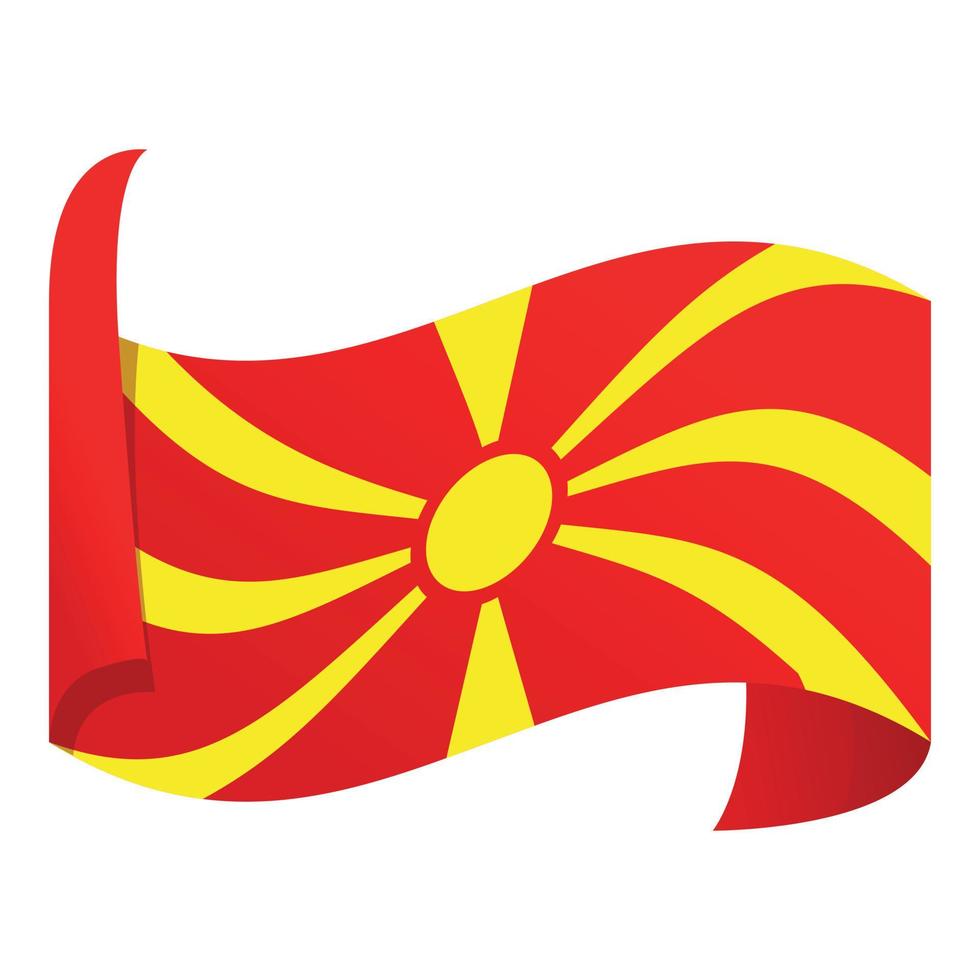 Freedom Macedonia flag icon cartoon vector. Map circle vector