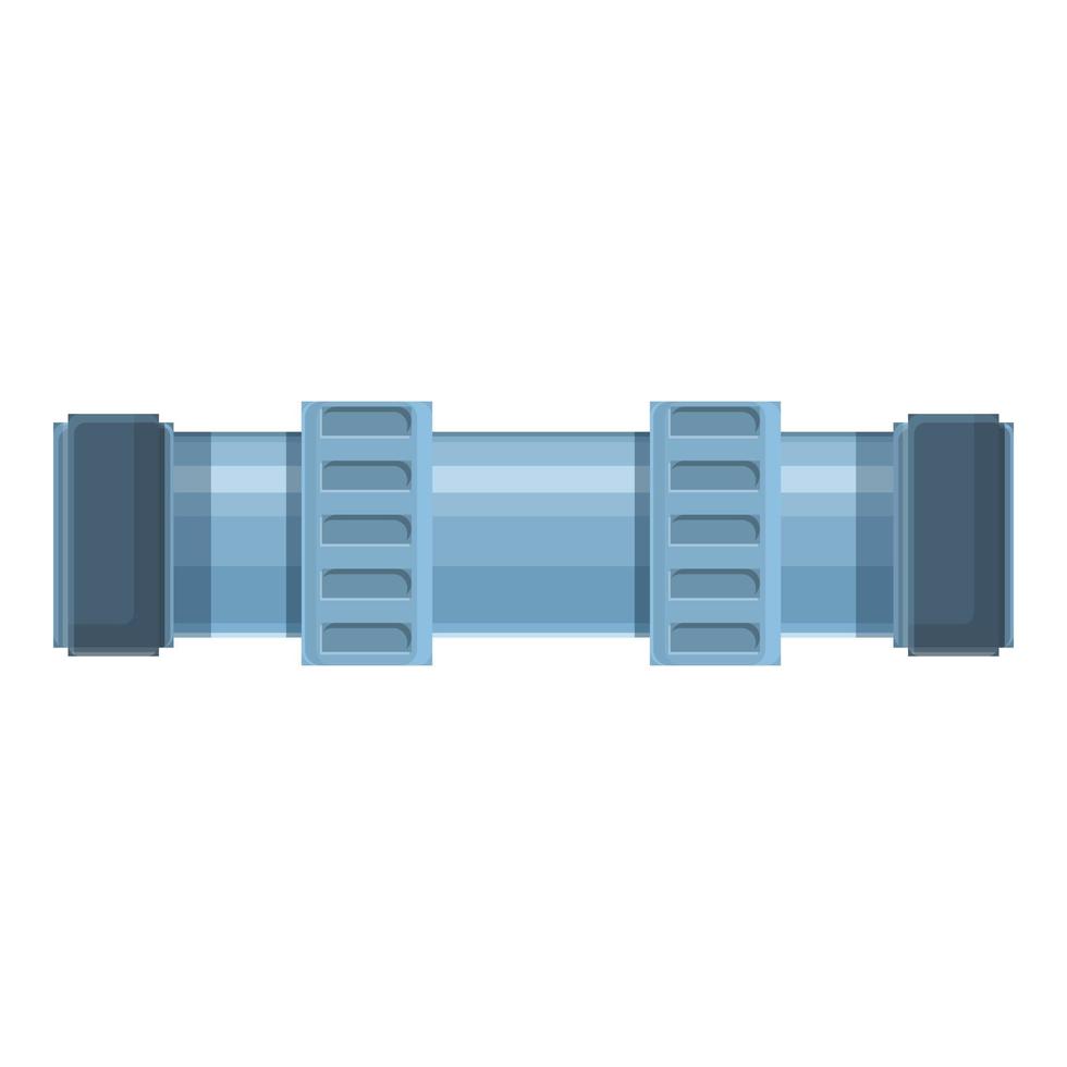 Pipe connector icon, cartoon style vector