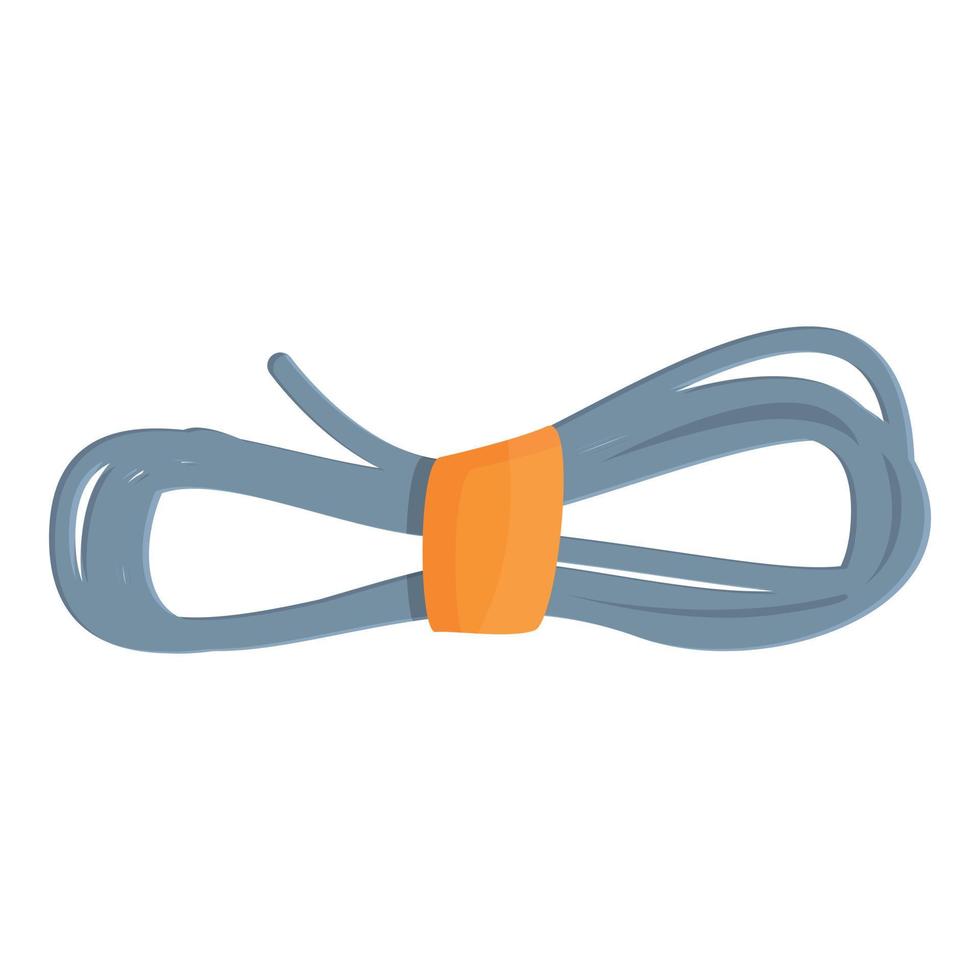 Hiking rope icon, cartoon style vector