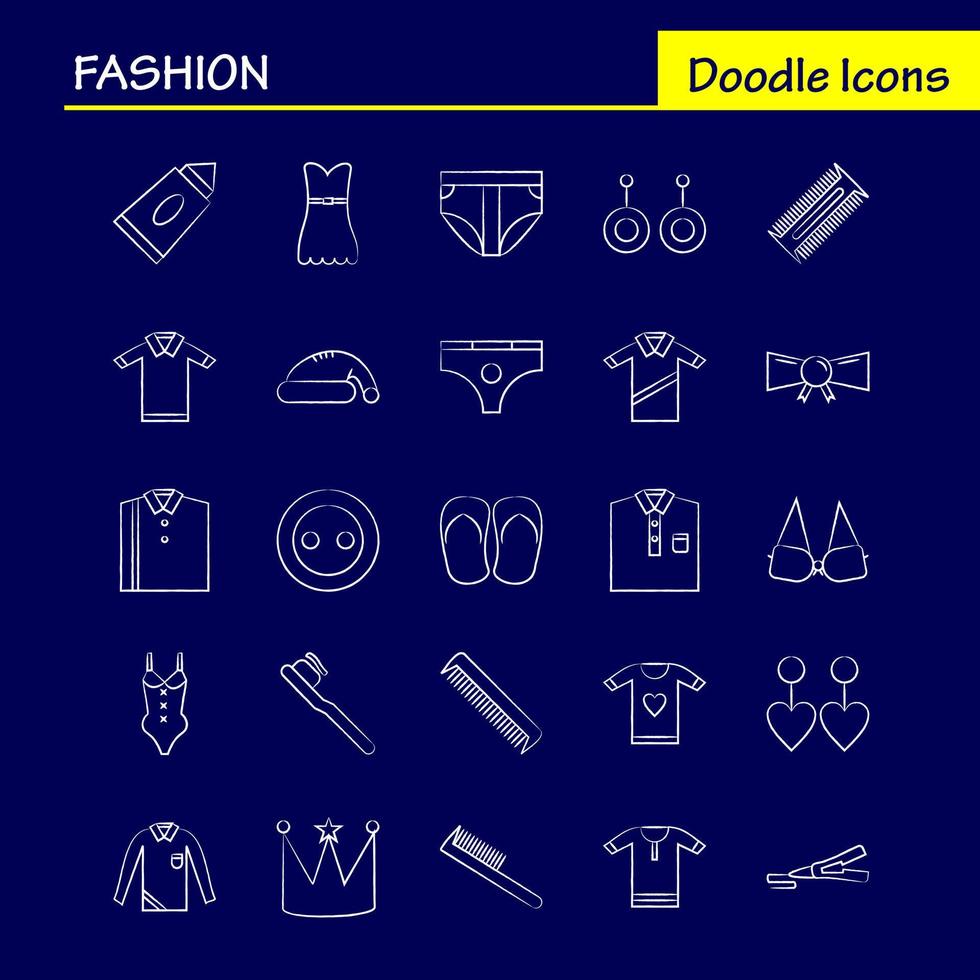 Fashion Hand Drawn Icons Set For Infographics Mobile UXUI Kit And Print Design Include Watch Time Hours Minutes Camera Photography Click Pictures Collection Modern Infographic Logo and Pic vector