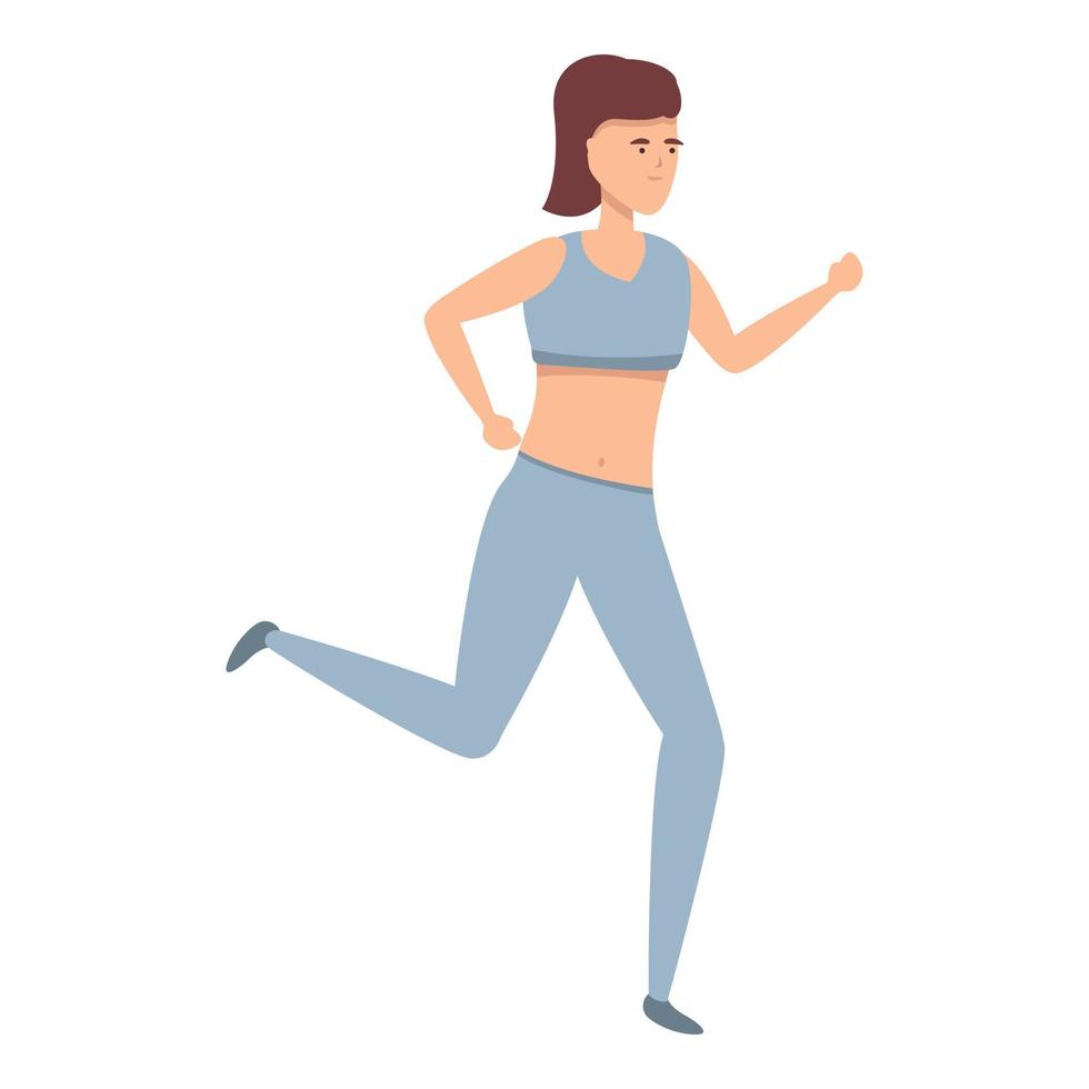 Running girl icon cartoon vector. Sport wear vector
