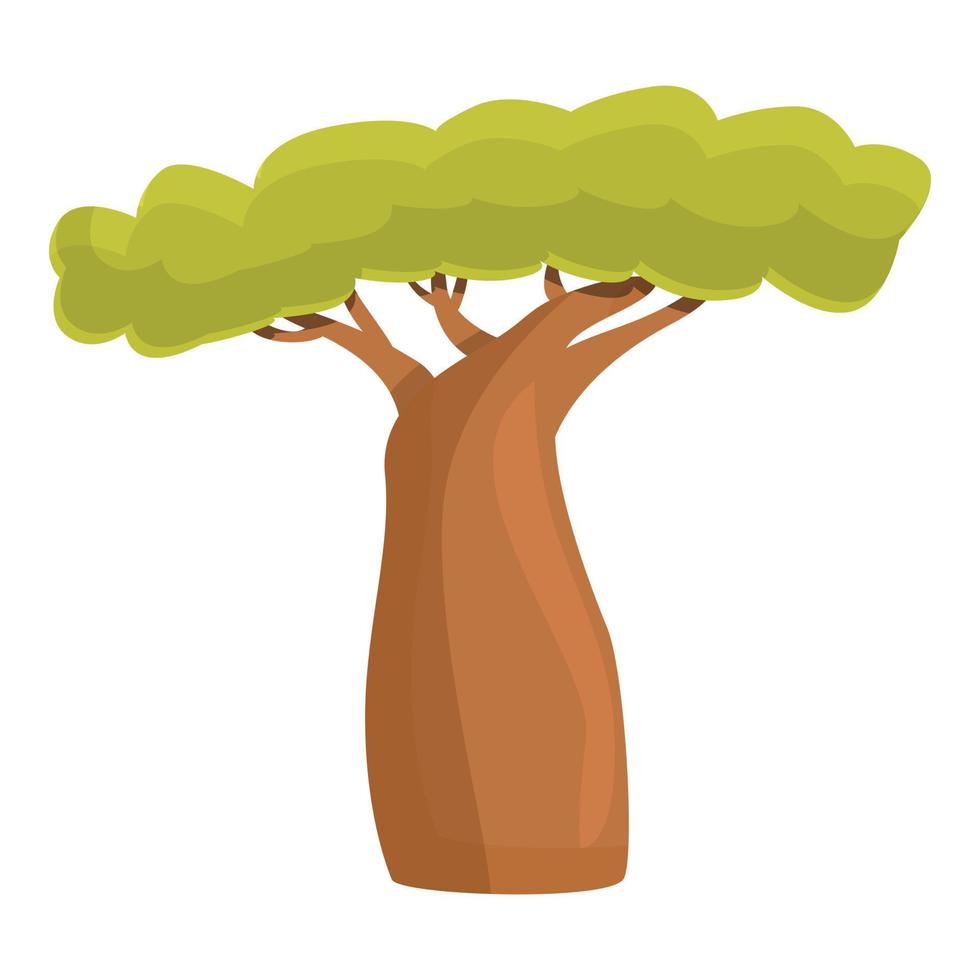 icono de árbol de baobab de temporada, estilo de dibujos animados vector
