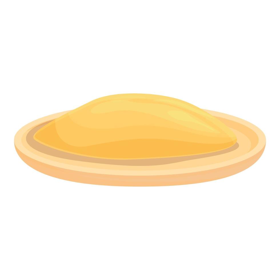 Yellow asian food icon cartoon vector. Japan plate vector